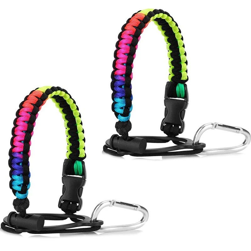 2 Water Bottle Handles for Hydro Flask and Other Wide-Mouth Bottles, Parachute Straps for 12 Oz to 64 Oz Bottled Hiking Bottle A
2 Water Bottle Handles for Hydro Flask and Other Wide-Mouth Bottles, Parachute Straps for 12 Oz to 64 Oz Bottled Hiking Bottle A