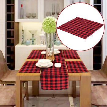 Table Cloth Linen Red Grid Soft Table Cover Mat Home Decoration Classic Placemat Set For Christmas Party Festival
Table Cloth Linen Red Grid Soft Table Cover Mat Home Decoration Classic Placemat Set For Christmas Party Festival