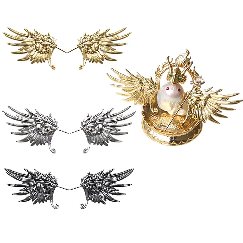 1 pair of 24 * 37mm copper gold-plated Fire Phoenix Angel demon wing accessories DIY hand jewelry baroque pearl material
1 pair of 24 * 37mm copper gold-plated Fire Phoenix Angel demon wing accessories DIY hand jewelry baroque pearl material