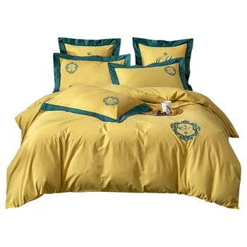 60S cotton sanding embroidered 4pcs thick solid color kit warm skin-friendly bedding Bed sheet set Pillowcase
60S cotton sanding embroidered 4pcs thick solid color kit warm skin-friendly bedding Bed sheet set Pillowcase