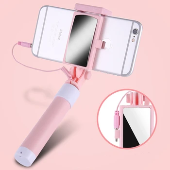 Mini Selfie Stick with Mirror Handheld 3.5mm Audio line Control Selfie Stick for iOS Android for Iphone/Huawei/Xiaomi/Samsung
Mini Selfie Stick with Mirror Handheld 3.5mm Audio line Control Selfie Stick for iOS Android for Iphone/Huawei/Xiaomi/Samsung