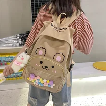 Women Backpack Cartoon Bunny Anime School Bag Kawaii Bear Teenage College Girls Clear Book Bag Big Korea Bagpack Book Bag
Women Backpack Cartoon Bunny Anime School Bag Kawaii Bear Teenage College Girls Clear Book Bag Big Korea Bagpack Book Bag