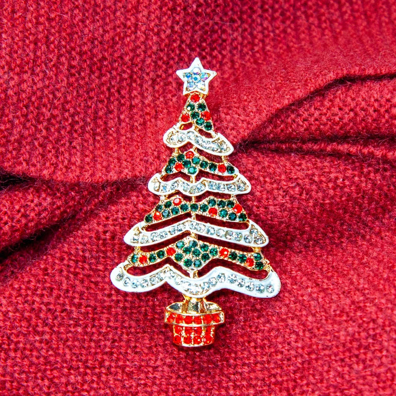 Luxury Christmas Tree Brooches Multicolor Rhinestone Collar Pins Winter Jewelry For Women Men Collar Hat Coat Suit Xmas Gift
Luxury Christmas Tree Brooches Multicolor Rhinestone Collar Pins Winter Jewelry For Women Men Collar Hat Coat Suit Xmas Gift