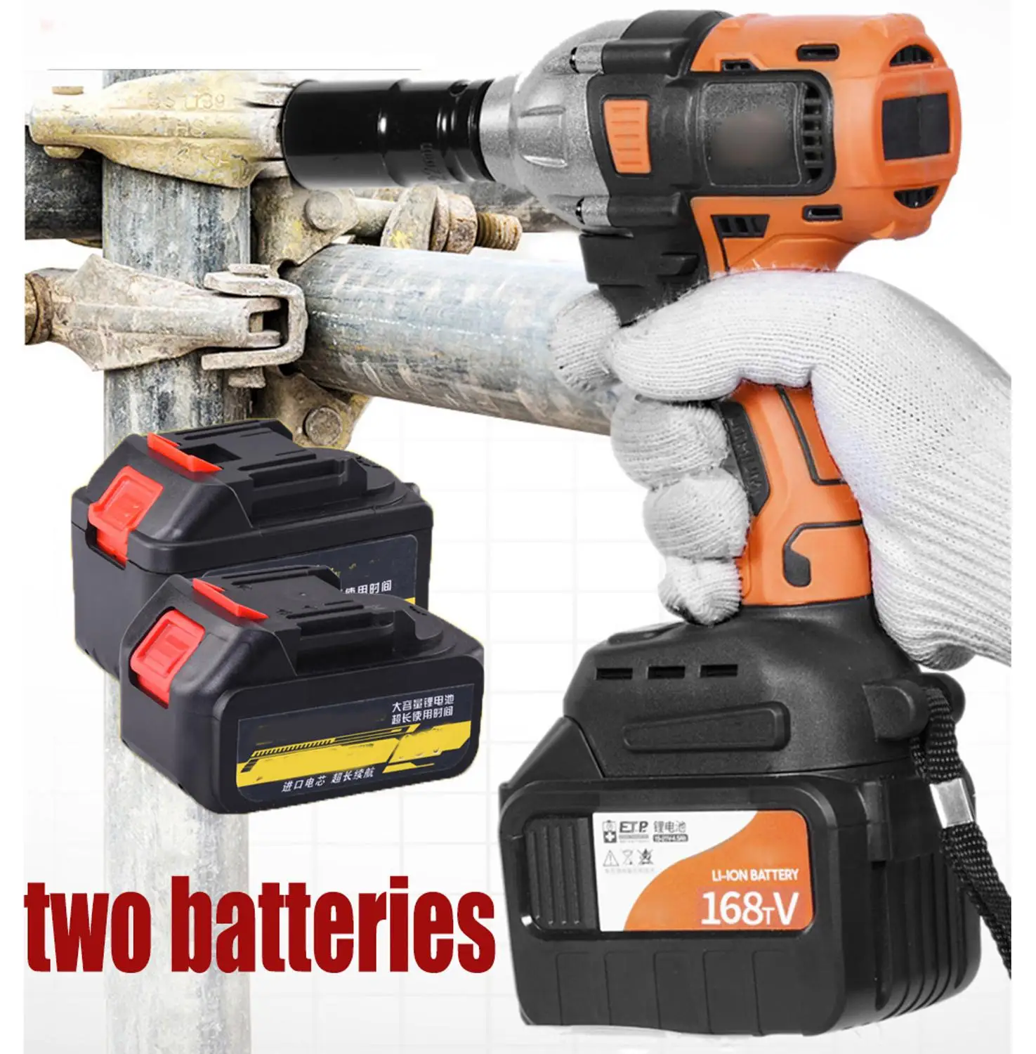 Electric Impact Wrench 168VF Infinitely Cordless Speed Motor Electric Wrench with 2 Rechargeable Lithium Battery for DIY Home
Electric Impact Wrench 168VF Infinitely Cordless Speed Motor Electric Wrench with 2 Rechargeable Lithium Battery for DIY Home