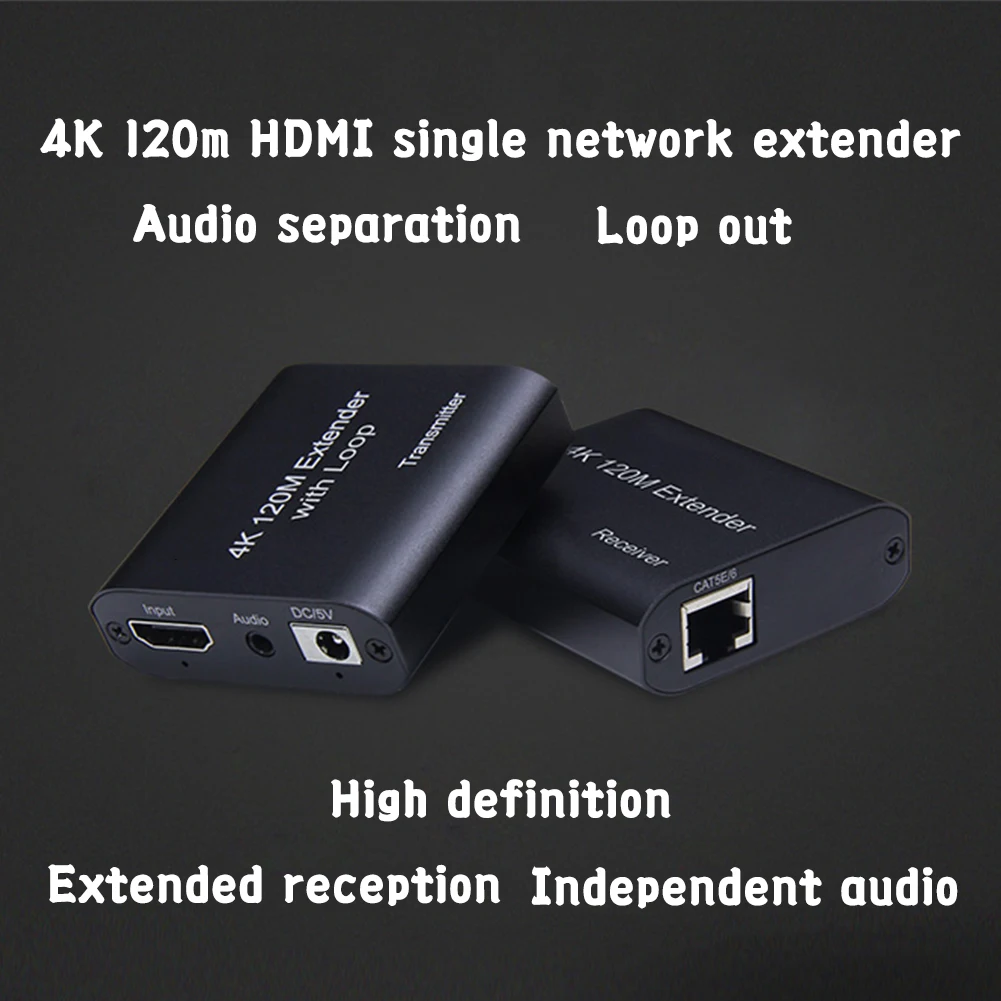 HDMI Extender Over IP/TCP UTP/STP CAT5e/6 Rj45 LAN Network Support 1080p 120m Extension Like HDMI Splitter Transmitter Receiver
HDMI Extender Over IP/TCP UTP/STP CAT5e/6 Rj45 LAN Network Support 1080p 120m Extension Like HDMI Splitter Transmitter Receiver