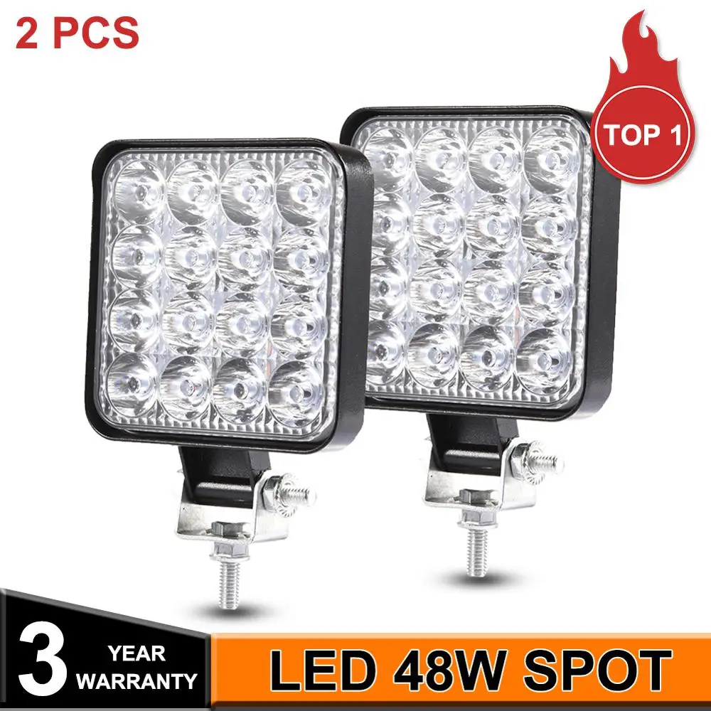 48w 30 Degree LED Spot light Work Light Flood Beam Lights Square Off-road Bulb Lamp Light Fog Lighting Exterior For Jeep Cabin
48w 30 Degree LED Spot light Work Light Flood Beam Lights Square Off-road Bulb Lamp Light Fog Lighting Exterior For Jeep Cabin