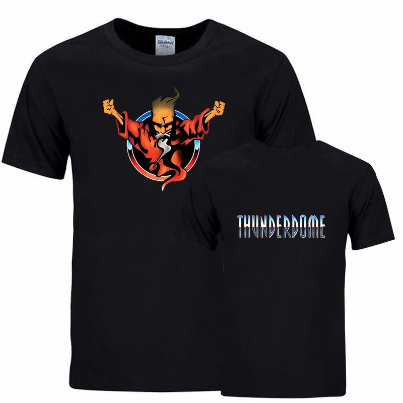 Футболка мужская с принтом Thunderdome Hardcore Повседневная рубашка коротким рукавом топ