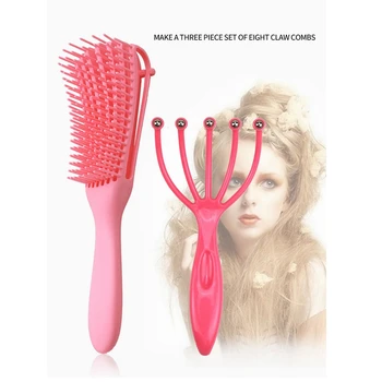 Detangling Brush Massage Comb for Natural Hair, Hair Detangler Brush for Afro 3A to 4C Kinky Wavy 
Detangling Brush Massage Comb for Natural Hair, Hair Detangler Brush for Afro 3A to 4C Kinky Wavy