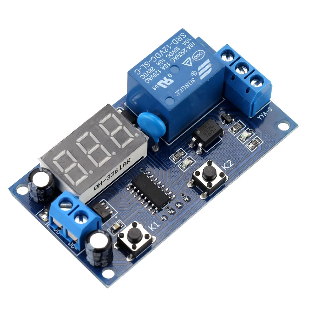 Delay Time Module LED 3 Digits Display DC 12V Switch Control Relay Cycle Time Relay Delay Timer For Motor Bulb Light String
Delay Time Module LED 3 Digits Display DC 12V Switch Control Relay Cycle Time Relay Delay Timer For Motor Bulb Light String