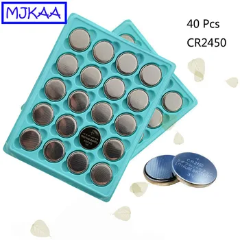 MJKAA 40Pcs CR2450 3V Lithium Button Cell Coin Battery DL2450 CR2450N ECR2450 BR2450 CR 2450 Car Remote Control Batteries
MJKAA 40Pcs CR2450 3V Lithium Button Cell Coin Battery DL2450 CR2450N ECR2450 BR2450 CR 2450 Car Remote Control Batteries