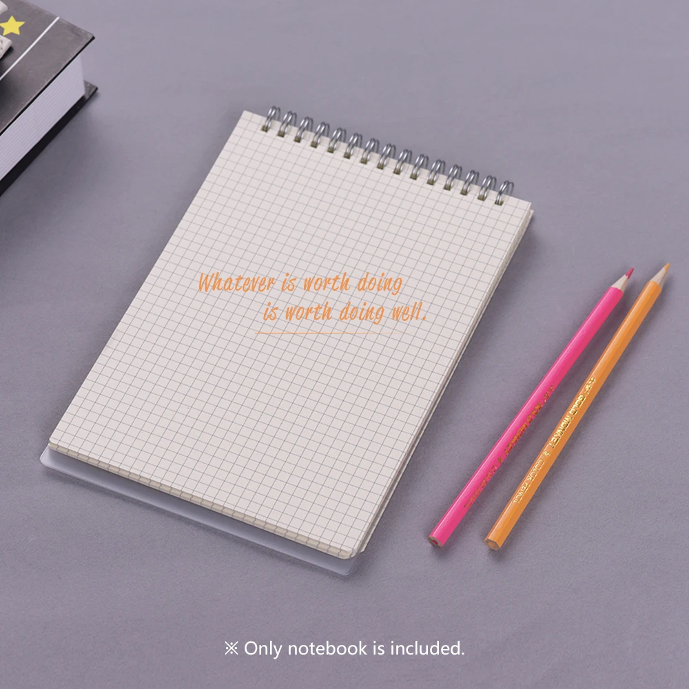 A5 Size Spiral Book Coil Notebook 5mm Grid Transparent PVC Cover for Sketch Diary Memo Simple Notebooks Office School Stationary
A5 Size Spiral Book Coil Notebook 5mm Grid Transparent PVC Cover for Sketch Diary Memo Simple Notebooks Office School Stationary