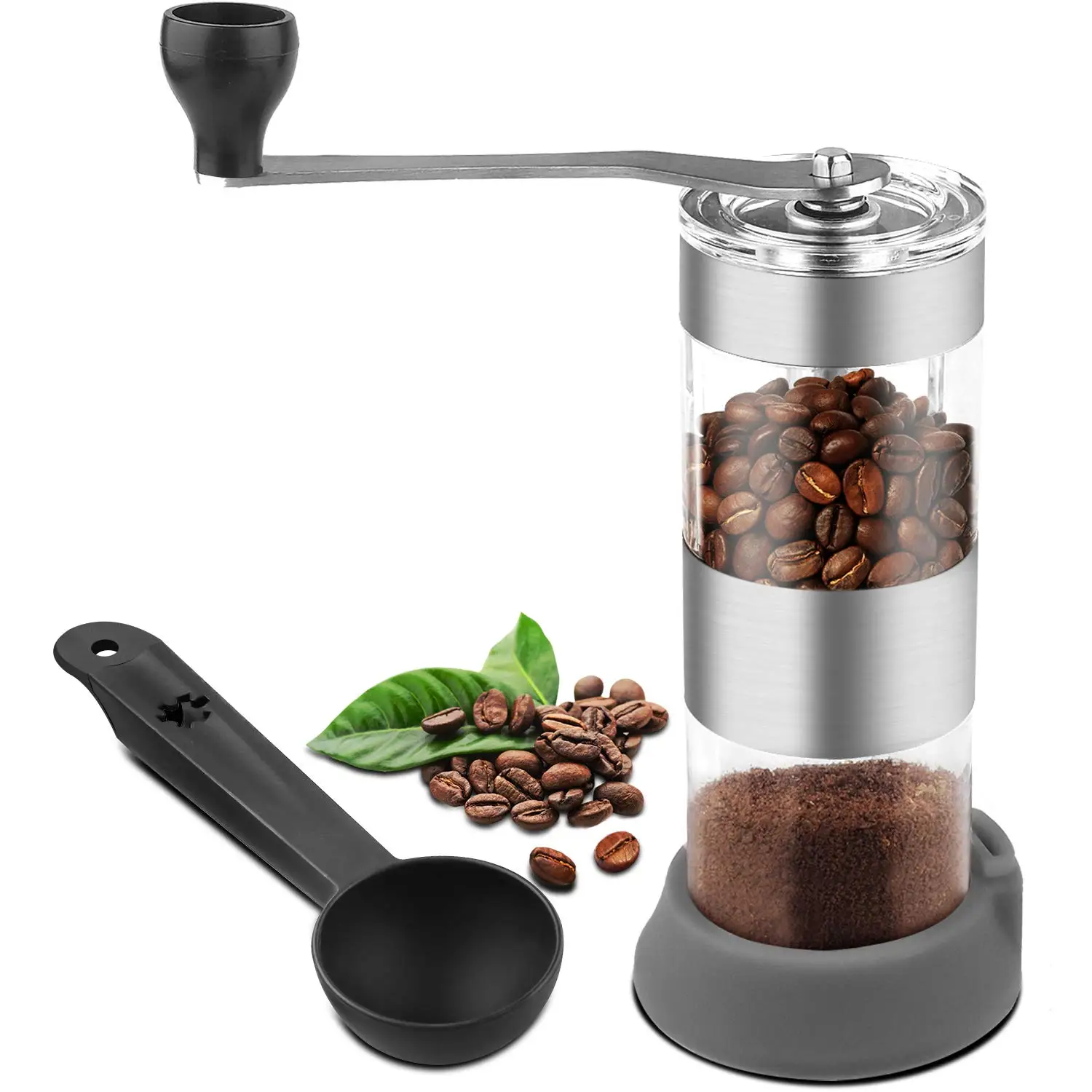 Manual Coffee Grinder,Portable Coffee Bean Grinder with No-Slip Silicone,Folding Handle Conical Burr Mill
Manual Coffee Grinder,Portable Coffee Bean Grinder with No-Slip Silicone,Folding Handle Conical Burr Mill