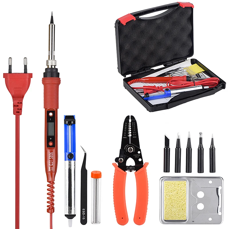 QHTITEC Multi-functional stripping pliers ferrules wire cutter LCD 80W soldering iron electrician manual hand Tools
QHTITEC Multi-functional stripping pliers ferrules wire cutter LCD 80W soldering iron electrician manual hand Tools