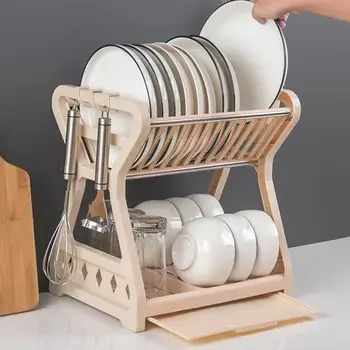 2Layers Kitchen Storage Rack Multifunctional Dish Drain Rack Kitchen Utensil Holder Plastic Dish Drainer Reusable Organizer Rack
2Layers Kitchen Storage Rack Multifunctional Dish Drain Rack Kitchen Utensil Holder Plastic Dish Drainer Reusable Organizer Rack
