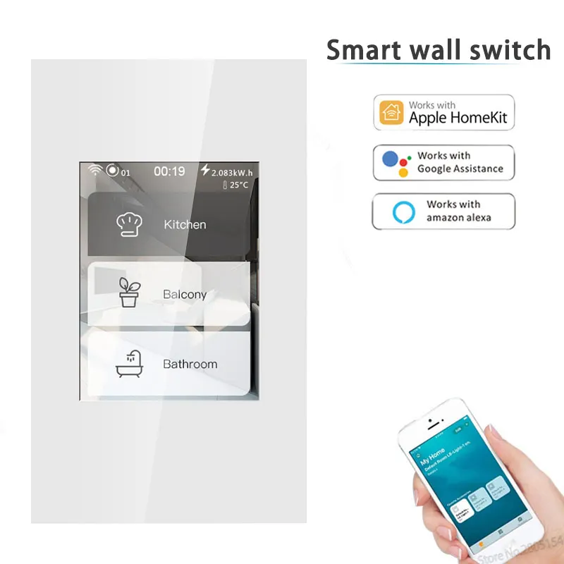 2020 Latest 4models in one LCD WIFI Smart US wall Switch work with app homekit ,alexa,google home smart switch for smart home
2020 Latest 4models in one LCD WIFI Smart US wall Switch work with app homekit ,alexa,google home smart switch for smart home