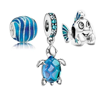 New Classic 925 Sterling Silver Murano Glass Sea Turtle Dangle Charm Fit pandora Bracelet necklace Blue charm set DIY jewelry
New Classic 925 Sterling Silver Murano Glass Sea Turtle Dangle Charm Fit pandora Bracelet necklace Blue charm set DIY jewelry
