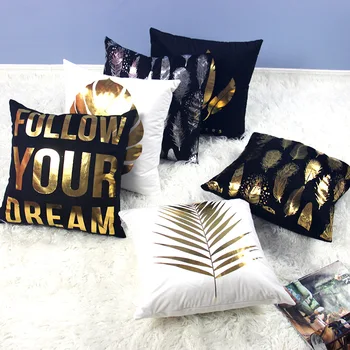 2Pcs Bronzing Cushion Cover Soft Plush Leaf Letter Feathers Cushion Cover for Sofa Chair Car Bed RT99 
2Pcs Bronzing Cushion Cover Soft Plush Leaf Letter Feathers Cushion Cover for Sofa Chair Car Bed RT99