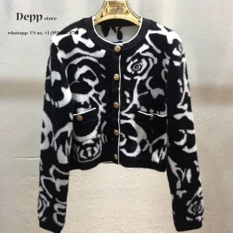 Fall 2020 sweaters for women Early Autumn New Camellia Knitted Cardigans round Neck Leopard Flower Branded cropped cardigan S-L
Fall 2020 sweaters for women Early Autumn New Camellia Knitted Cardigans round Neck Leopard Flower Branded cropped cardigan S-L