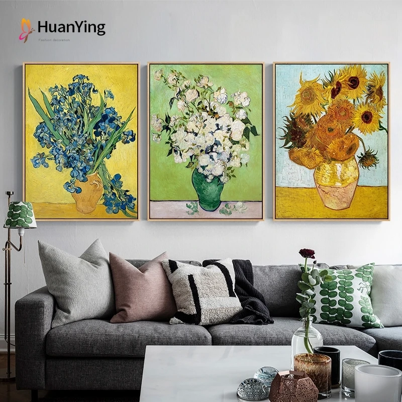 Famous Flowers Canvas Painting Van Gogh Poster Sunflower Irises Pictures for Living Room Dining Room Modern Wall Art Home Decor
Famous Flowers Canvas Painting Van Gogh Poster Sunflower Irises Pictures for Living Room Dining Room Modern Wall Art Home Decor