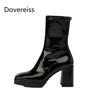 Dovereiss Fashion Women's Shoes Winter new sexy Elegant Waterproof Zipper Square toe Block heels Short boots Concise 33-43
Dovereiss Fashion Women's Shoes Winter new sexy Elegant Waterproof Zipper Square toe Block heels Short boots Concise 33-43