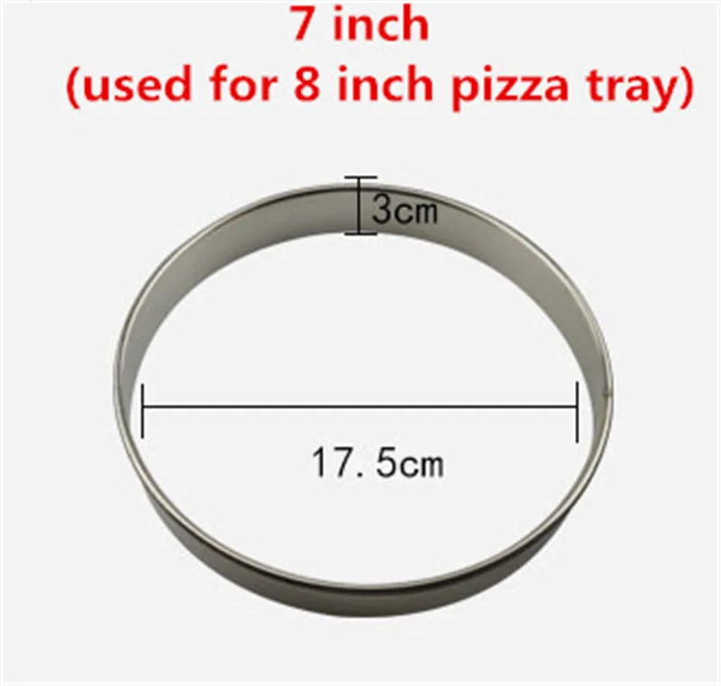 Description Picture 5 of itemRound Stainless Steel Cake Molds Mousse Cake Tart Circle Mold Pizza Dessert DIY Decor Mould Tart Ring Kitchen Baking Tool