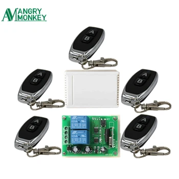 433Mhz Universal Remote Control Switch DC 12V 2CH RF Relay Receiver Module + 2 CH RF 433 Mhz Remote Transmitter For DC Motor
433Mhz Universal Remote Control Switch DC 12V 2CH RF Relay Receiver Module + 2 CH RF 433 Mhz Remote Transmitter For DC Motor