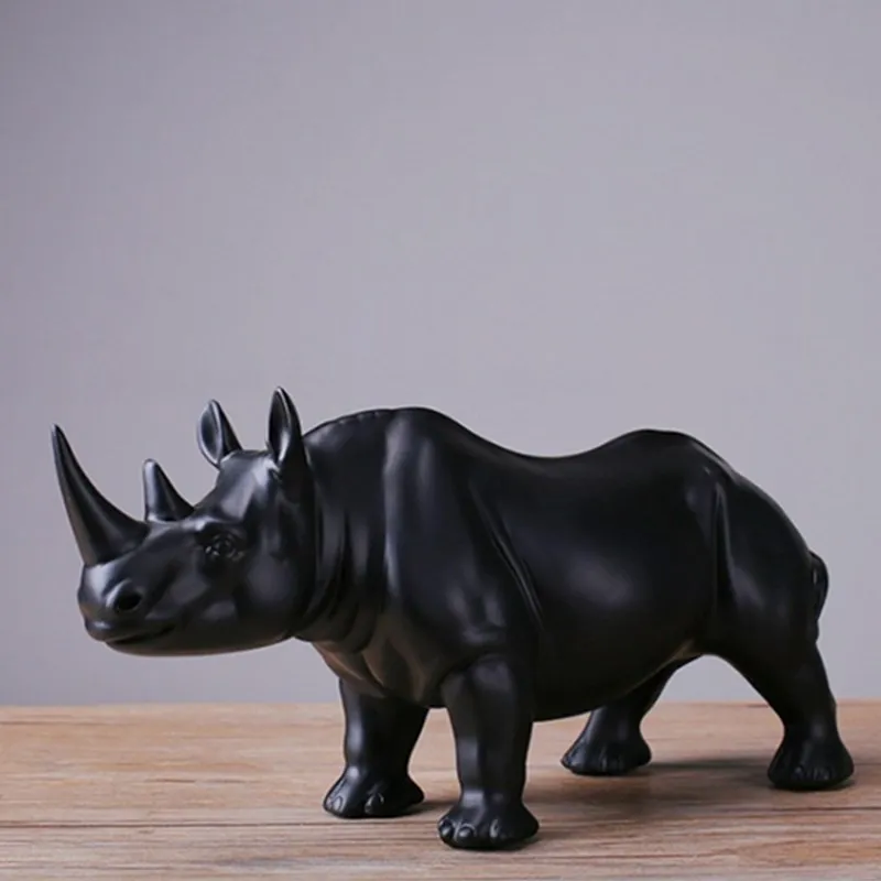 Modern Home Decor Black Rhino Statues Resin Decorations Home Decor Accessories Gifts Geometric Resin Sculpture
Modern Home Decor Black Rhino Statues Resin Decorations Home Decor Accessories Gifts Geometric Resin Sculpture