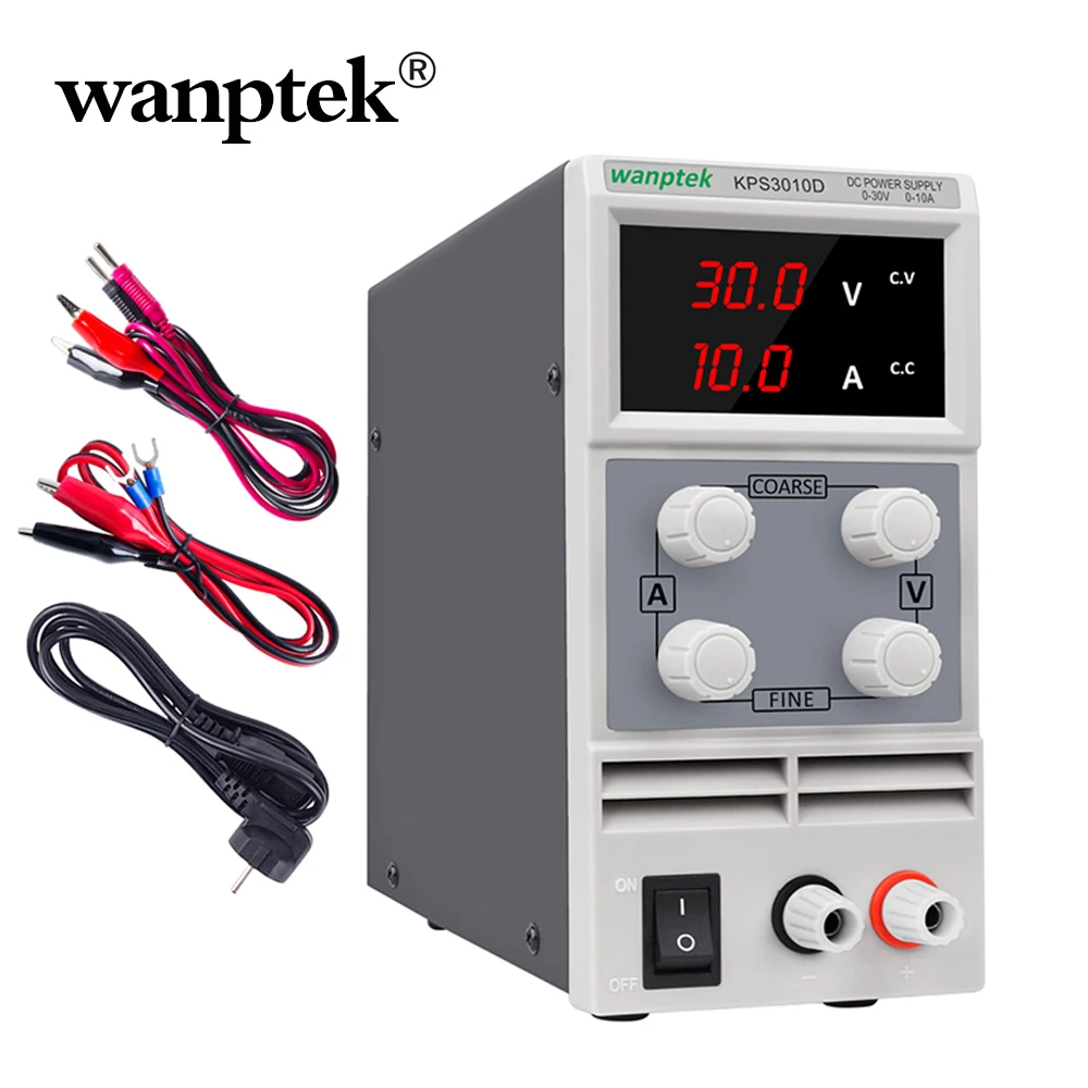 Wanptek 3/4 digits bench LAb Precision Adjustable Power Supply DC 30V10A 120V 3A Support AC 110V-230V k3010d current stabilizer
Wanptek 3/4 digits bench LAb Precision Adjustable Power Supply DC 30V10A 120V 3A Support AC 110V-230V k3010d current stabilizer