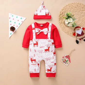 Xmas Newborn Baby Boys Girls Christmas Romper Baby Boys Girls Long Sleeve Bowknot Jumpsuit+Hat Set Infant Outfits Clothing Suit
Xmas Newborn Baby Boys Girls Christmas Romper Baby Boys Girls Long Sleeve Bowknot Jumpsuit+Hat Set Infant Outfits Clothing Suit