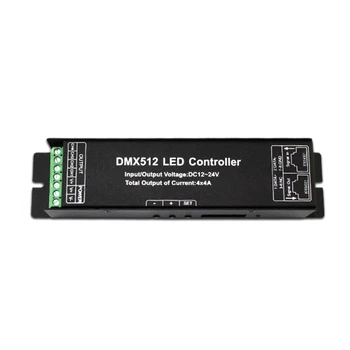 AMS-4CH DC12-24V RGB RGBW DMX 512 Controller RGB RGBW LED DMX512 Decoder 4 Channel x 4A for LED Strip Light
AMS-4CH DC12-24V RGB RGBW DMX 512 Controller RGB RGBW LED DMX512 Decoder 4 Channel x 4A for LED Strip Light