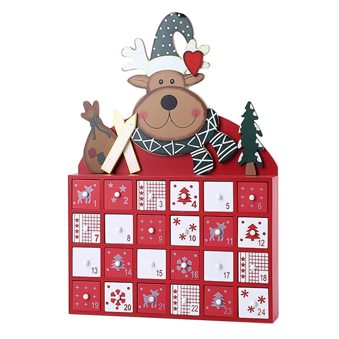 Christmas Advent Countdown Calendar Wooden Cabinet with Date Drawer Calendar Storage Box - House
Christmas Advent Countdown Calendar Wooden Cabinet with Date Drawer Calendar Storage Box - House