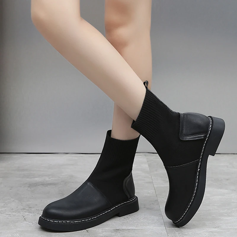 Martin boot Winter Female wedges platform boots Thick Bottom autumn short Ankle keep warm socks Boots snow Shoes B23-32
Martin boot Winter Female wedges platform boots Thick Bottom autumn short Ankle keep warm socks Boots snow Shoes B23-32