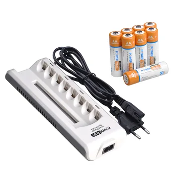 AA AAA Ni-MH Ni-Cd Rechargeable Batteries and 8 Slots Smart Fast Charger with LED Display for aa aaa Batteries
AA AAA Ni-MH Ni-Cd Rechargeable Batteries and 8 Slots Smart Fast Charger with LED Display for aa aaa Batteries