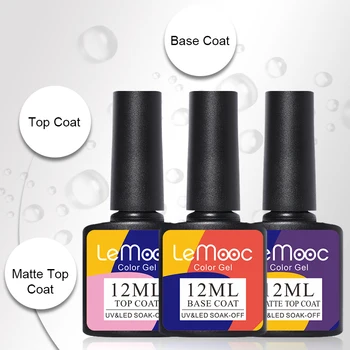 LEMOOC Base Top Coat Set Matte Effect No Wipe Soak Off Gel Nail Polish UV LED Nail Gel Varnishes All for
LEMOOC Base Top Coat Set Matte Effect No Wipe Soak Off Gel Nail Polish UV LED Nail Gel Varnishes All for