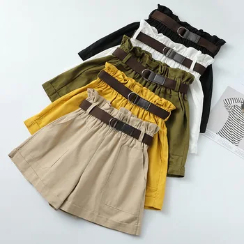 2020 Summer High Waist Shorts Women Cotton Sexy Women's Shorts Belt Plus Size Loose Short Pants Solid Casual Black Shorts Femme
2020 Summer High Waist Shorts Women Cotton Sexy Women's Shorts Belt Plus Size Loose Short Pants Solid Casual Black Shorts Femme