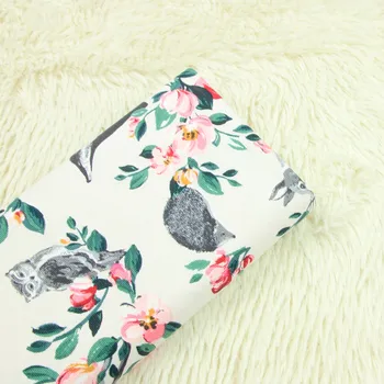 half meter 100% cotton canvas fabric with cartoon flower animal print, handmade DIY sofa pillow cloth A892 
half meter 100% cotton canvas fabric with cartoon flower animal print, handmade DIY sofa pillow cloth A892