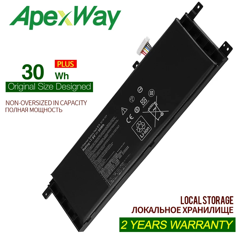 30Wh/7 6 V B21N1329 Аккумулятор для ноутбука ASUS D553M F453 F453MA F553M P553 P553MA X453 X453MA X553 X553M X553B X553MA X403M