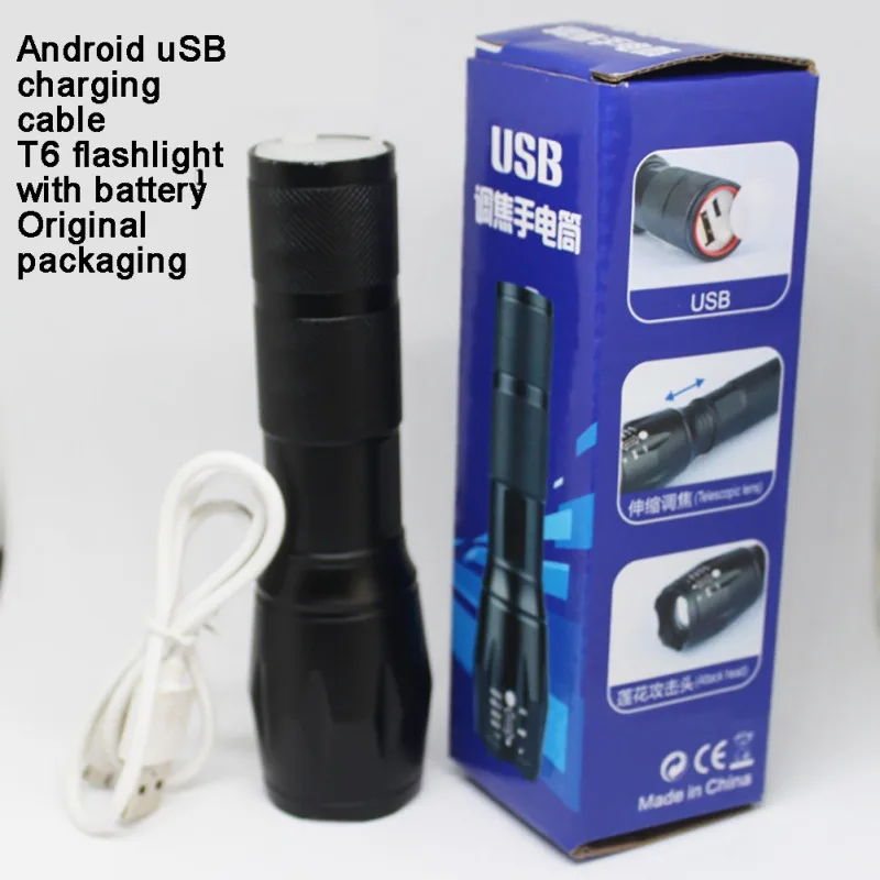 Black Flashlight Usb Rechargeable Built-In Battery Outdoor Cycling Multi-Functional Flashlight Cross-Border Mobile Power Supplys
Black Flashlight Usb Rechargeable Built-In Battery Outdoor Cycling Multi-Functional Flashlight Cross-Border Mobile Power Supplys