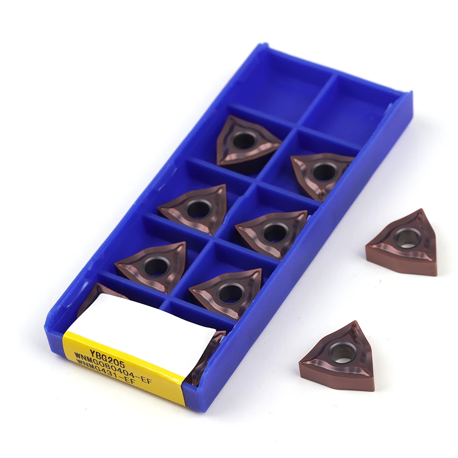 WNMG080404 EF WNMG080408-EF YBG205 High Quality Carbide Inserts CNC Machine Lathe Tools External Turning Cutter Cutting Blades
WNMG080404 EF WNMG080408-EF YBG205 High Quality Carbide Inserts CNC Machine Lathe Tools External Turning Cutter Cutting Blades