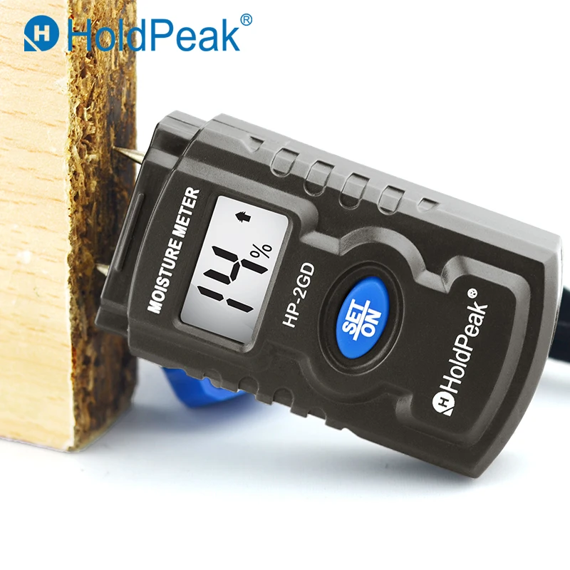 HoldPeak HP-2GD 3-in-1 Two Pin Mini Digital Wood Moisture Meter Wood Humidity Tester Timber Damp Detector with Large LCD Display
HoldPeak HP-2GD 3-in-1 Two Pin Mini Digital Wood Moisture Meter Wood Humidity Tester Timber Damp Detector with Large LCD Display