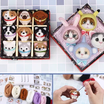 Jiwuo Creative Wool Animal Toys Needle Felting Package Wool Felt DIY Material Bag Kits Handmade Non-finished For Beginner
Jiwuo Creative Wool Animal Toys Needle Felting Package Wool Felt DIY Material Bag Kits Handmade Non-finished For Beginner