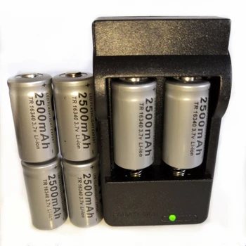 6pcs 3.7V 2500mAh CR123A 16340 rechargeable battery lithium battery +16340 lithium battery smart charger
6pcs 3.7V 2500mAh CR123A 16340 rechargeable battery lithium battery +16340 lithium battery smart charger