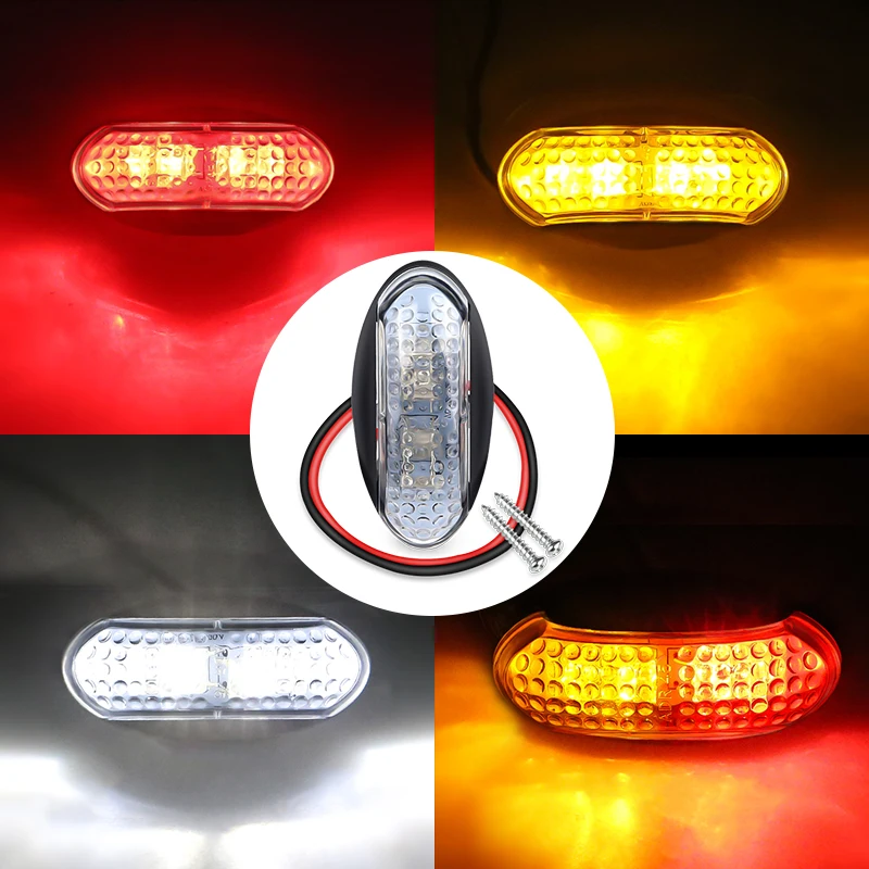2 PC 24V 12V Led Side Marker Lights for Trailer Trucks Caravan Side Clearance Marker Light Lamp Led Truck Amber Red White 9-30V
2 PC 24V 12V Led Side Marker Lights for Trailer Trucks Caravan Side Clearance Marker Light Lamp Led Truck Amber Red White 9-30V