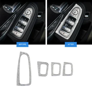 4pcs Diamond Car Window Glasses Lifter Button Switch Cover For Mercedes Benz C Class High Quality Alloy Interior Accessories
4pcs Diamond Car Window Glasses Lifter Button Switch Cover For Mercedes Benz C Class High Quality Alloy Interior Accessories