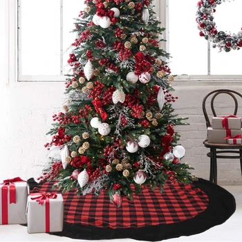 48 Inch Christmas Tree Skirt Linen Plaid Ornament Floor Mat Cover Xmas New Year Party Decoration
48 Inch Christmas Tree Skirt Linen Plaid Ornament Floor Mat Cover Xmas New Year Party Decoration