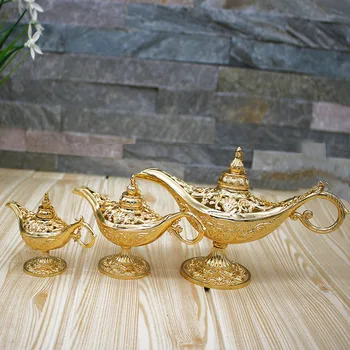 European Retro Crafts Celebrity Souvenirs Metal Crafts Aladdin Golden Magic Lamp Fortune Decoration Housewarming Children Gifts
European Retro Crafts Celebrity Souvenirs Metal Crafts Aladdin Golden Magic Lamp Fortune Decoration Housewarming Children Gifts