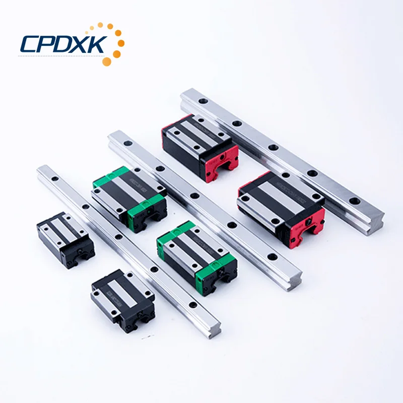 

high quality linear rail HGR15/20 2pcs L-1400mm with 4 pcs linear block carriage HGH...CA or HGW...CC HGH15 for CNC parts