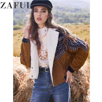 ZAFUL Jacket Coats Women Warm Vintage Outwear Autumn Winter Double Breasted Tribal Print Faux Shearling Panel Corduroy Jacket
ZAFUL Jacket Coats Women Warm Vintage Outwear Autumn Winter Double Breasted Tribal Print Faux Shearling Panel Corduroy Jacket