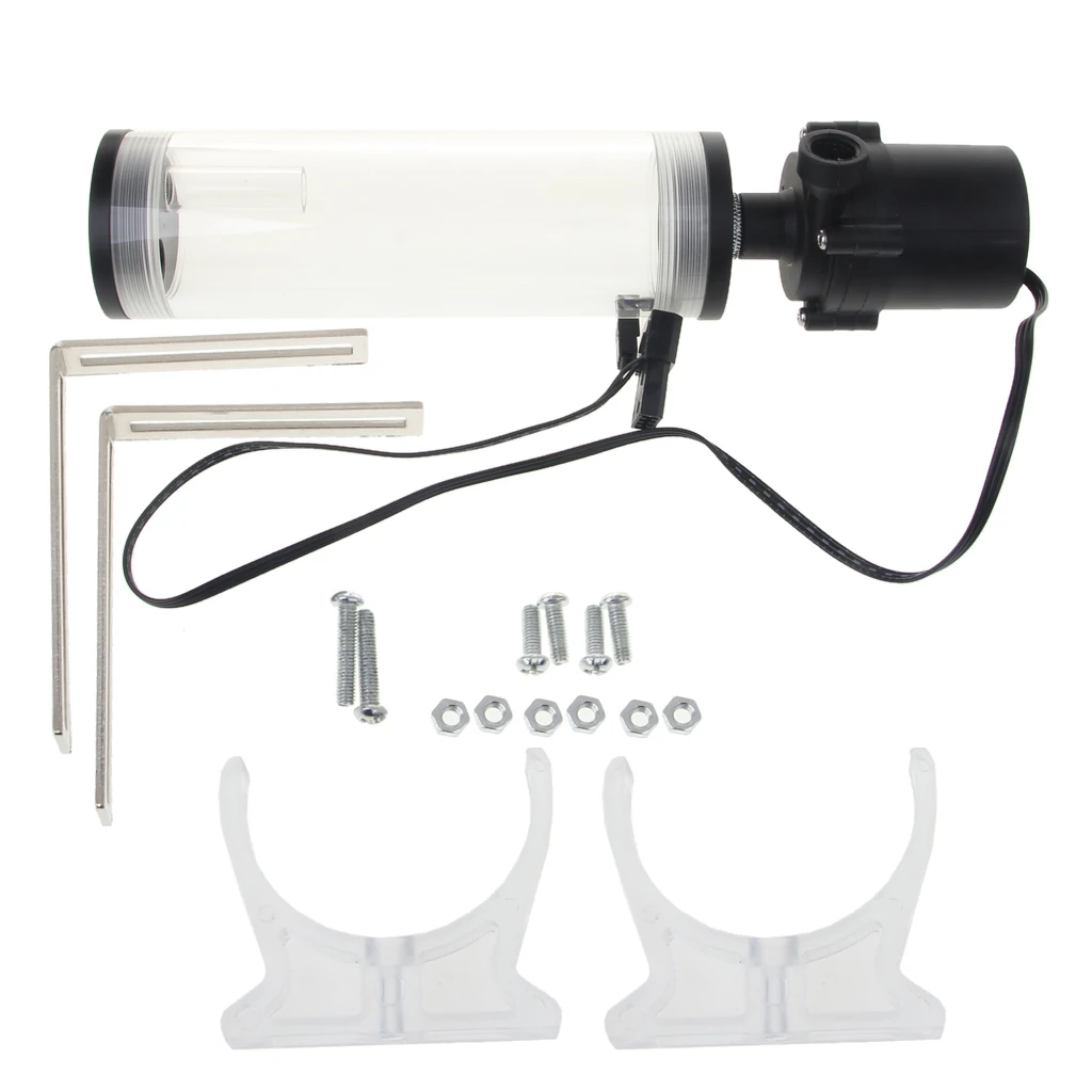 G1/4" Thread XHC8+160mm Cylinder Computer Water Tank 12V 19W PC Water Cooling SC600 Pump Radiator Waterblock Holder Kit For CPU
G1/4" Thread XHC8+160mm Cylinder Computer Water Tank 12V 19W PC Water Cooling SC600 Pump Radiator Waterblock Holder Kit For CPU
