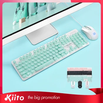 KIITO K8-1 Punk Wired Keyboard Mouse Set Round Key Cap For PC Computer Stylish Mechanical Texture Gaming Mouse And Keyboard Set
KIITO K8-1 Punk Wired Keyboard Mouse Set Round Key Cap For PC Computer Stylish Mechanical Texture Gaming Mouse And Keyboard Set